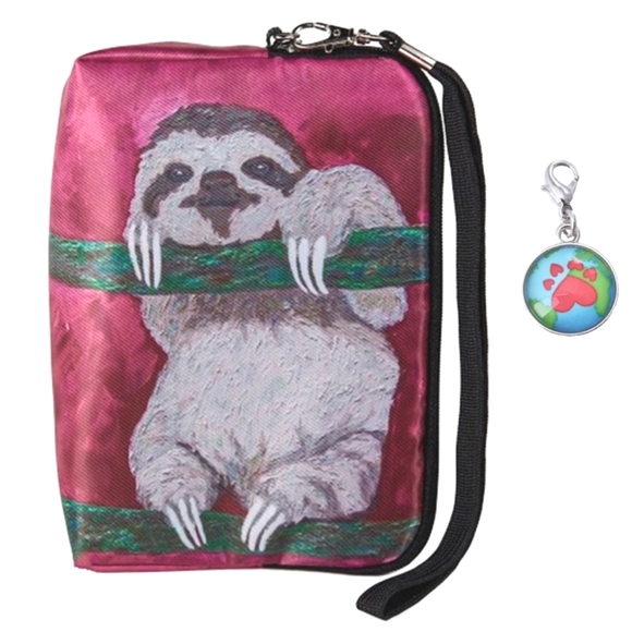 NWOT Karma Sloth Eyeglass Case & ID Holder/Salvador Kitti Sloth Wristlet Bundle - Picture 10 of 15